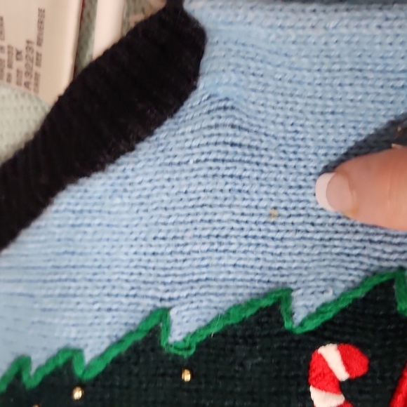 Vintage Ugly Christmas Sweater Santa Cardigan Size 1X - Picture 6 of 8